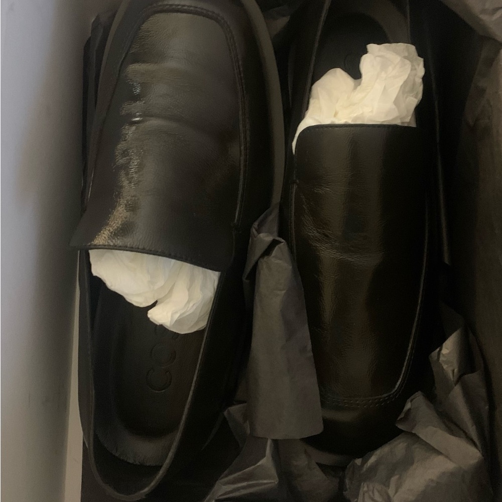 COS Men’s Black Leather Loafers Slip-Ons